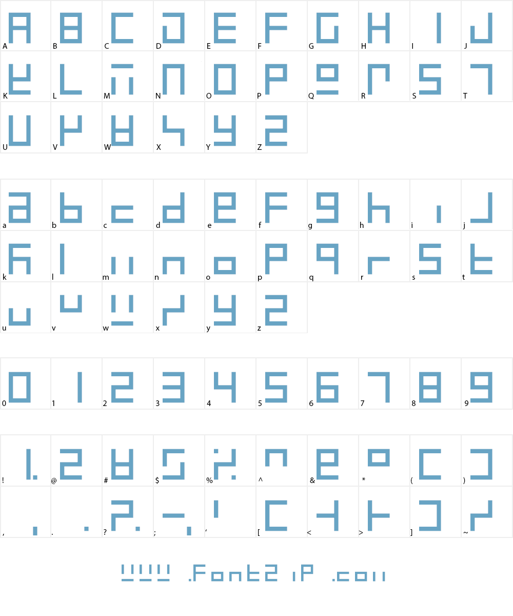 7-Segment Normal Font Character